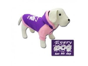 Nayeco mikina pro psa Every dog s kapucí růžovo fialová 35 cm délka 35 obvod 48 cm