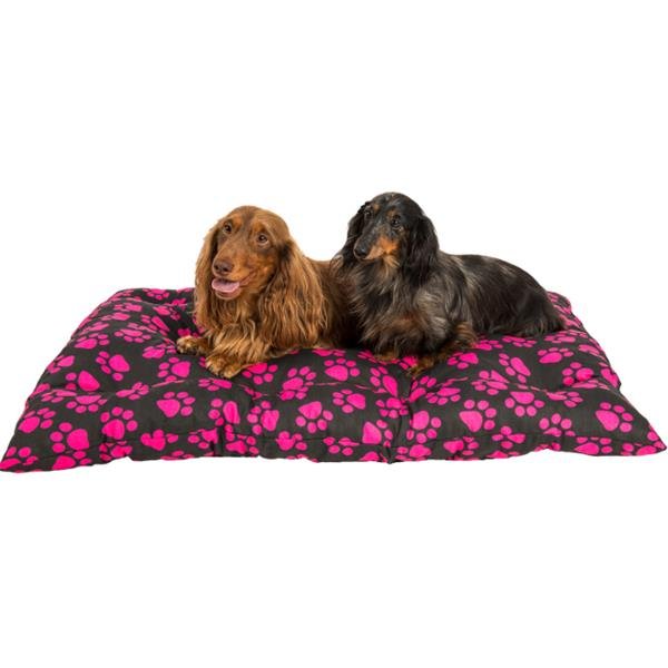 Matrace bavl.Memory Tlapa černo/malinová 80 x 60 x 10 cm