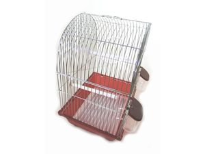 Tatrapet klec pro exoty kanárky 30 x 23 x 39 cm oražovo hnědá drát chrom