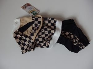 Tatrapet bunda pro psa letní černo béžová kostka 30 cm délka 28 obvod 40 cm