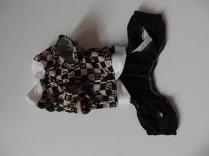 Tatrapet bunda pro psa letní černo béžová kostka 35 cm délka 32 obvod 44 cm