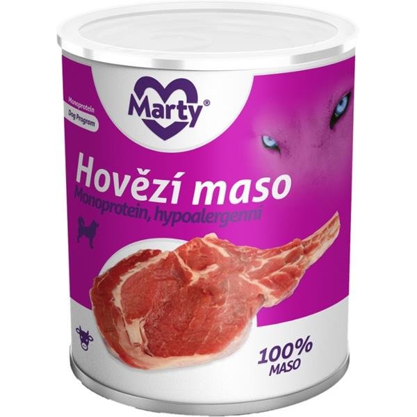 MARTY 100% maso Monoprotein hovězí 800 g