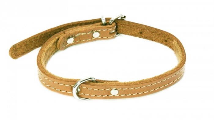 MARTY kožený obojek ECO line přírodní 1,6 x 29-38 cm