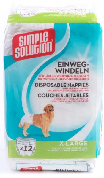 Simple Solution Pleny pro psy, 12ks, velikost XL