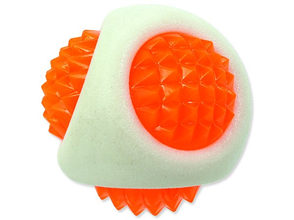 Hračka DOG FANTASY TPR LED míček bílý 7,7 cm 1ks