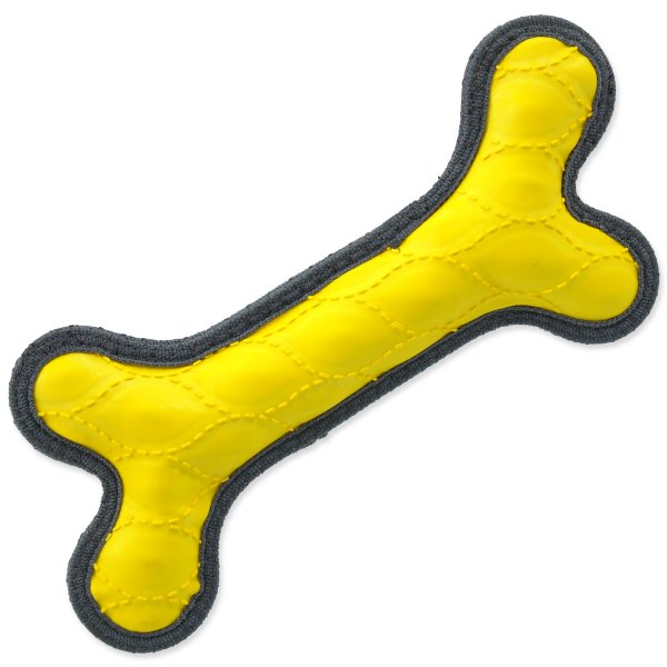 Hračka DOG FANTASY Rubber kost žlutá 24 cm