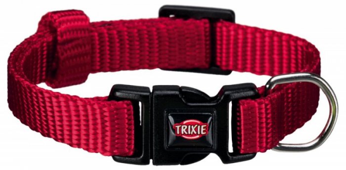 Obojek PREMIUM - červený S:25-40cm/15mm
