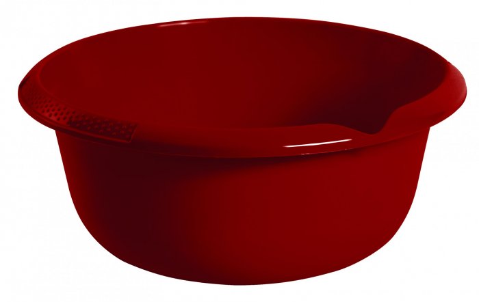 Miska kulatá s výlevkou - björk červená