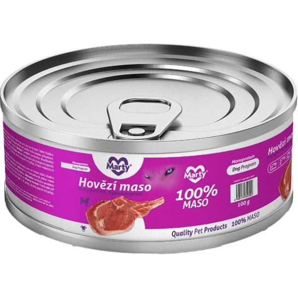 MARTY konz. pro psy - Monoprotein hovězí 100 g