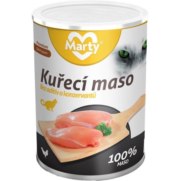 MARTY pro kočky ze 100 % masa kuřecí 400 g
