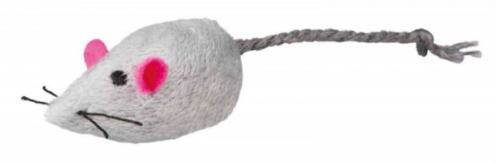 Myšky malé bílá/šedá 5 cm (2ks/bal)