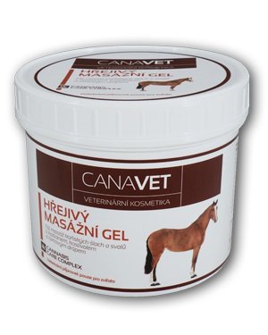 CANAVET hřejivý masážní gel s kaštanem, kostivalem 500 ml