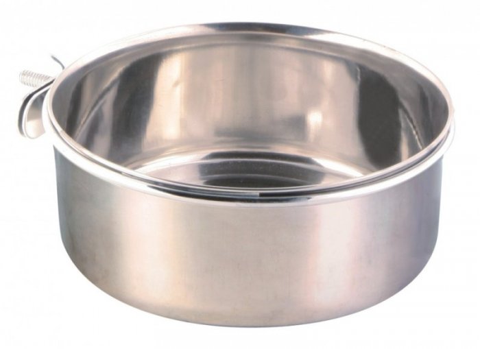 Nerezové krmítko s pevným úchytem do klece 900ml/14cm TRIXIE