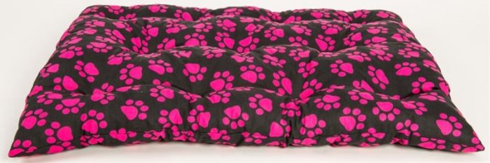 Matrace bavl. Tlapa černo/malinový 125 x 100 x 10 cm