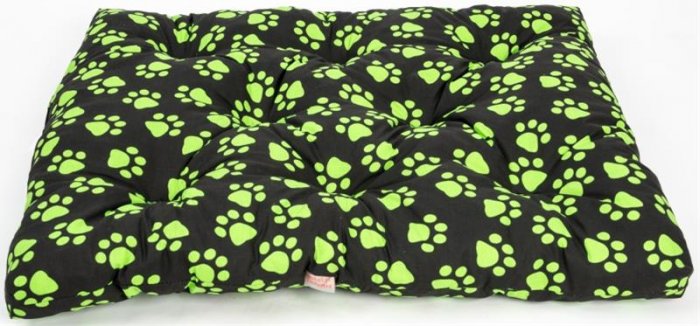 Matrace bavl. Memory Tlapa černo/zelená 160 x 125 x 10 cm