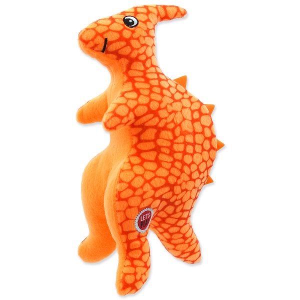 Hračka LET`S PLAY dinosaurus oranžový 25 cm 1ks