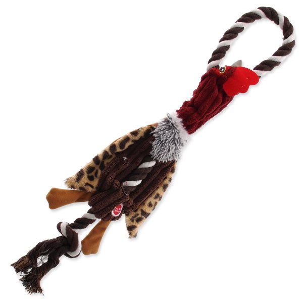 Hračka DOG FANTASY Skinneeez s provazem kachna mix 35 cm 1ks
