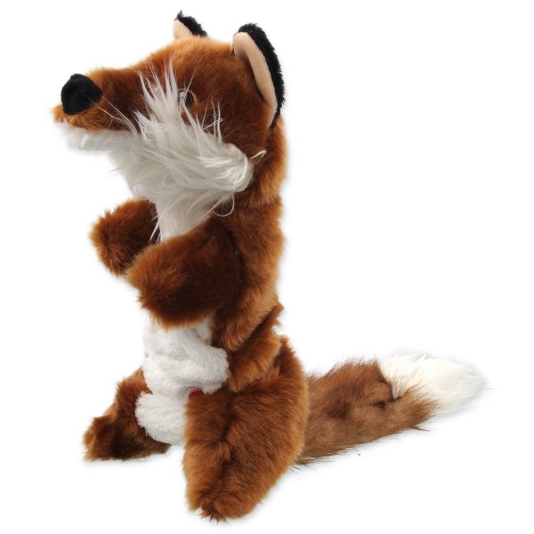Hračka DOG FANTASY Skinneeez Plush pískací liška 45 cm 1ks