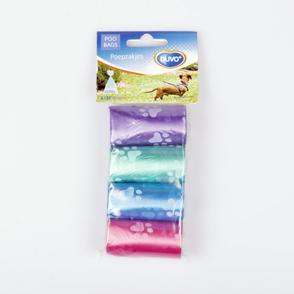 Pouzdro na sáčky-náhr.Sáčky tlapičky DUVO+ 4x20 ks