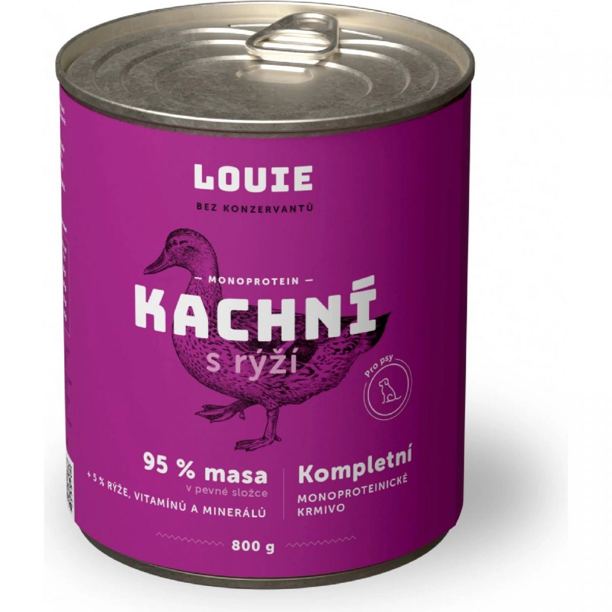 Louie Dog konz. Kachní s rýží 800g