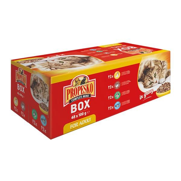 Propesko Cat Mix masa a ryby, kapsa 100 g (48 pack)