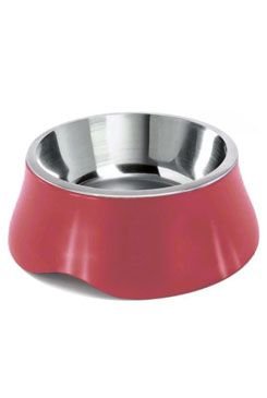 Miska nerez/plast pro psa a kočku Červená Argi 16,2cm