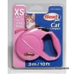 Vodítko FLEXI Cat Compact 3m/12kg pásek růžová
