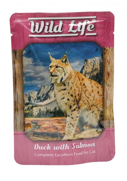 Wild Life Cat Kapsička kachna & losos 80 g