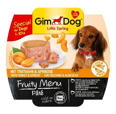 GimDog Fruity Menu Pâté krocan & meruňka 100 g
