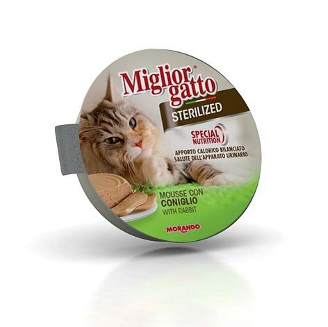 Paštika Migliorgatto Sterilized králík pěna 85g