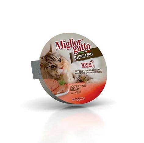 Paštika Migliorgatto Sterilized hovězí pěna 85g