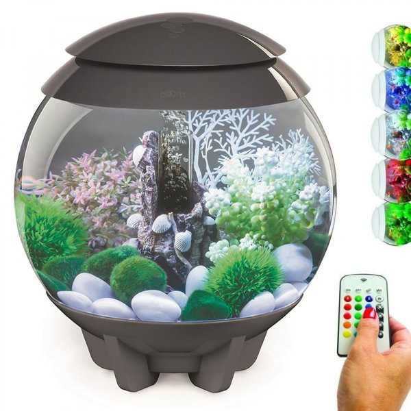 Akvárium BIORB Halo s barevným LED 15l šedé