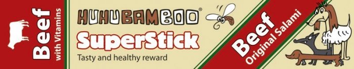 Huhu Bamboo Superstick - Hovězí salám 12g