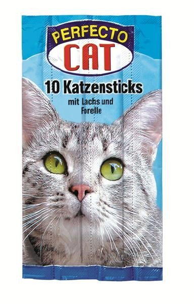 Perfecto Cat Masové tyčky losos & pstruh 10 x 5 g