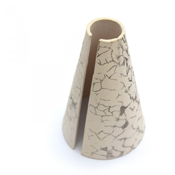 Keramický kryt na reflektorovou žárovku velký krémový