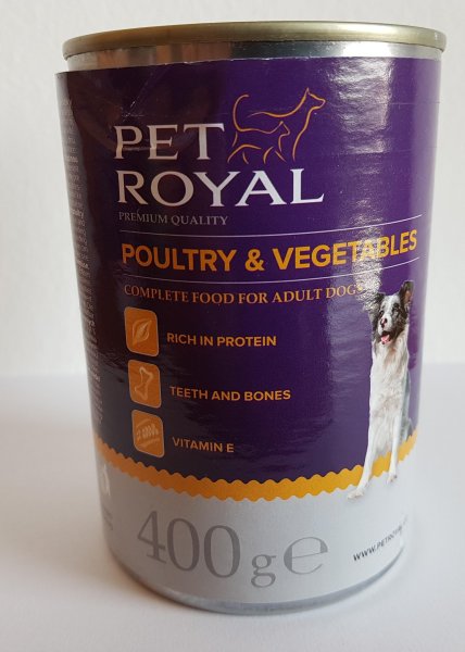 Pet Royal premium pate s drůbežím a zeleninou 400g