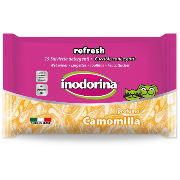 Ubrousky INODORINA na oči a uši Heřmánek 15ks