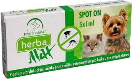 Herba MAX Spot-on Dog+Cat 5x1ml