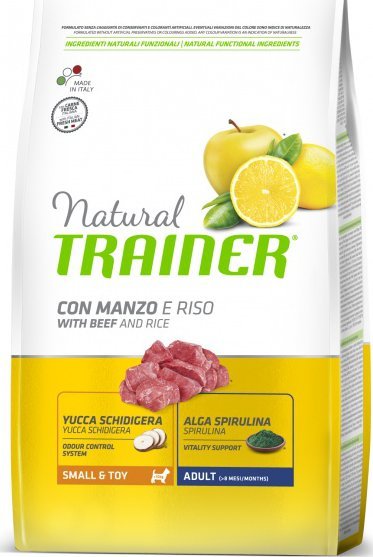 TRAINER Natural Small&Toy Adult Hovězí a rýže 800g