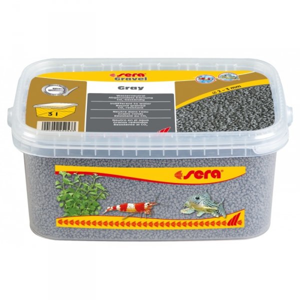 sera Gravel Grey 3l (O 2 až 3 mm)