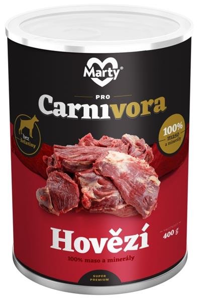 MARTY konz. pro psy ProCarnivora-hovězí 400 g