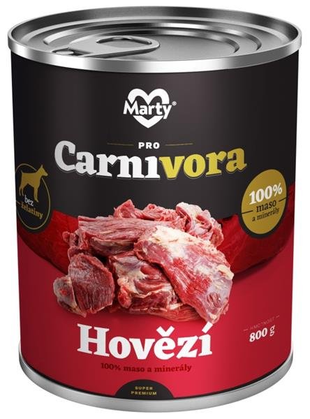 MARTY konz. pro psy ProCarnivora-hovězí 800 g