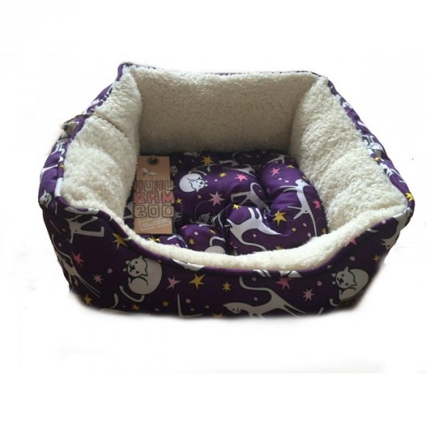 Huhubamboo Cat pelech kočka fialová 35cm
