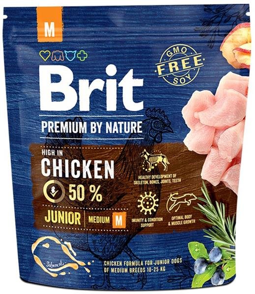 Brit Premium Dog by Nature Junior M 1kg