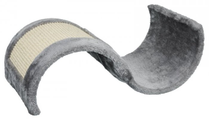 Škrábací VLNA Wavy sisal 29x18x50cm - šedá/přírodní