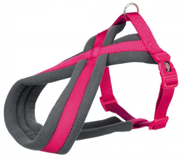 Nylonový postroj PREMIUM podšitý 35-65cm/20mm (S),  fuchsie