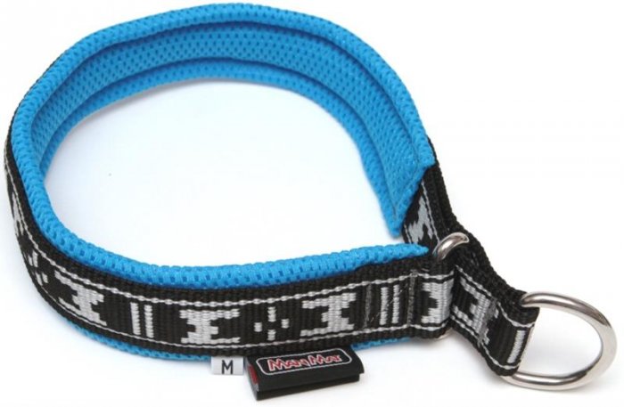 Obojek nylon polstrovaný - modrý ManMat 57 cm
