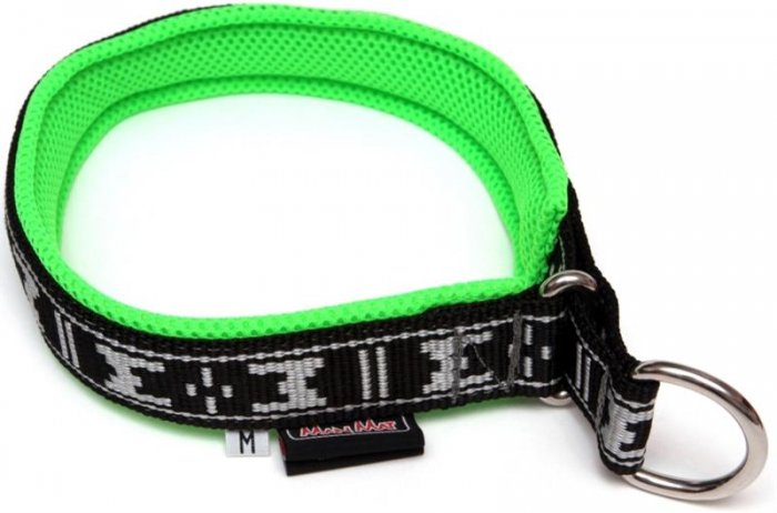 Obojek nylon polstrovaný - zelený ManMat 57 cm