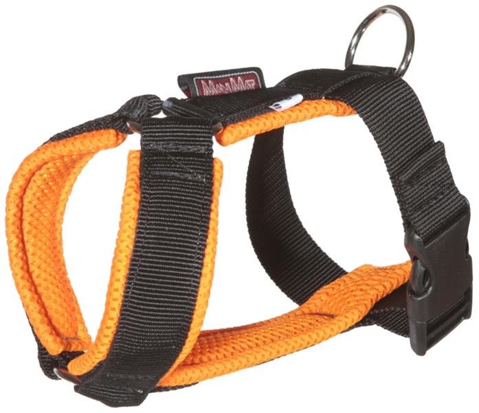 Postroj nylon Chicco - oranžový ManMat vel.L - krk 28-29 cm