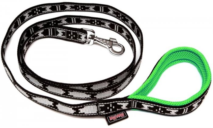 Vodítko nylon - zelená rukojeť ManMat 180cm